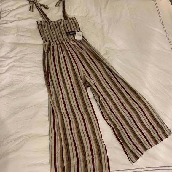 NWT LUNACHIX Smocked Stripped Jumpsuit - Picture 3 of 4